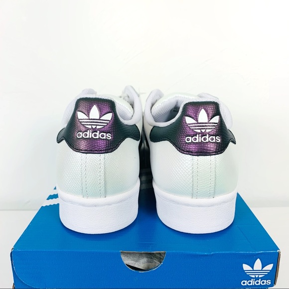 Adidas Superstar White Black Metallic Purple Jewel - Picture 6 of 9